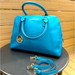 Michael Kors TURQUOISE leather satchel